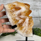 Brazilian Citrine Crystal Cluster, metal base, 9.5 lbs & 10" Tall Model #5496-0023 by Brazil Gems - Brazil GemsBrazil GemsBrazilian Citrine Crystal Cluster, metal base, 9.5 lbs & 10" Tall Model #5496-0023 by Brazil GemsClusters on Fixed Bases5496-0023