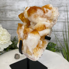 Brazilian Citrine Crystal Cluster, metal base, 9.5 lbs & 10" Tall Model #5496-0023 by Brazil Gems - Brazil GemsBrazil GemsBrazilian Citrine Crystal Cluster, metal base, 9.5 lbs & 10" Tall Model #5496-0023 by Brazil GemsClusters on Fixed Bases5496-0023