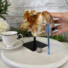 Brazilian Citrine Crystal Cluster, metal base, 9.9 lbs & 8" Tall Model #5496-0027 by Brazil Gems - Brazil GemsBrazil GemsBrazilian Citrine Crystal Cluster, metal base, 9.9 lbs & 8" Tall Model #5496-0027 by Brazil GemsClusters on Fixed Bases5496-0027