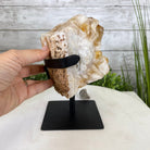 Brazilian Citrine Crystal Cluster, metal base, 9.9 lbs & 8" Tall Model #5496-0027 by Brazil Gems - Brazil GemsBrazil GemsBrazilian Citrine Crystal Cluster, metal base, 9.9 lbs & 8" Tall Model #5496-0027 by Brazil GemsClusters on Fixed Bases5496-0027