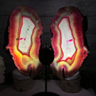 Brazilian Pink Agate "Butterfly Wings", Dyed Pink, 12.8" Tall #5050PA-069 by Brazil Gems - Brazil GemsBrazil GemsBrazilian Pink Agate "Butterfly Wings", Dyed Pink, 12.8" Tall #5050PA-069 by Brazil GemsAgate Butterfly Wings5050PA-069