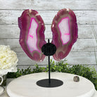 Brazilian Pink Agate "Butterfly Wings", Dyed Pink, 12.8" Tall #5050PA-069 by Brazil Gems - Brazil GemsBrazil GemsBrazilian Pink Agate "Butterfly Wings", Dyed Pink, 12.8" Tall #5050PA-069 by Brazil GemsAgate Butterfly Wings5050PA-069