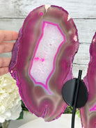 Brazilian Pink Agate "Butterfly Wings", Dyed Pink, 12.8" Tall #5050PA-069 by Brazil Gems - Brazil GemsBrazil GemsBrazilian Pink Agate "Butterfly Wings", Dyed Pink, 12.8" Tall #5050PA-069 by Brazil GemsAgate Butterfly Wings5050PA-069