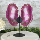 Brazilian Pink Agate "Butterfly Wings", Dyed Pink, 12.8" Tall #5050PA-069 by Brazil Gems - Brazil GemsBrazil GemsBrazilian Pink Agate "Butterfly Wings", Dyed Pink, 12.8" Tall #5050PA-069 by Brazil GemsAgate Butterfly Wings5050PA-069