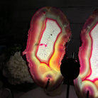 Brazilian Pink Agate "Butterfly Wings", Dyed Pink, 12.8" Tall #5050PA-069 by Brazil Gems - Brazil GemsBrazil GemsBrazilian Pink Agate "Butterfly Wings", Dyed Pink, 12.8" Tall #5050PA-069 by Brazil GemsAgate Butterfly Wings5050PA-069