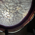 Brazilian Purple Agate Slice on Metal Base, 11.7" Tall #5065PU-047 - Brazil GemsBrazil GemsBrazilian Purple Agate Slice on Metal Base, 11.7" Tall #5065PU-047Slices on Fixed Bases5065PU-047
