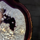Brazilian Purple Agate Slice on Metal Base, 11.7" Tall #5065PU-047 - Brazil GemsBrazil GemsBrazilian Purple Agate Slice on Metal Base, 11.7" Tall #5065PU-047Slices on Fixed Bases5065PU-047
