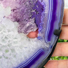 Brazilian Purple Agate Slice on Metal Base, 11.7" Tall #5065PU-047 - Brazil GemsBrazil GemsBrazilian Purple Agate Slice on Metal Base, 11.7" Tall #5065PU-047Slices on Fixed Bases5065PU-047
