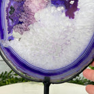 Brazilian Purple Agate Slice on Metal Base, 11.7" Tall #5065PU-047 - Brazil GemsBrazil GemsBrazilian Purple Agate Slice on Metal Base, 11.7" Tall #5065PU-047Slices on Fixed Bases5065PU-047