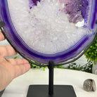 Brazilian Purple Agate Slice on Metal Base, 11.7" Tall #5065PU-047 - Brazil GemsBrazil GemsBrazilian Purple Agate Slice on Metal Base, 11.7" Tall #5065PU-047Slices on Fixed Bases5065PU-047