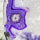 Brazilian Purple Agate Slice on Metal Base, 12.4" Tall Model #5065PU-045 by Brazil Gems - Brazil GemsBrazil GemsBrazilian Purple Agate Slice on Metal Base, 12.4" Tall Model #5065PU-045 by Brazil GemsSlices on Fixed Bases5065PU-045