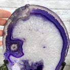 Brazilian Purple Agate Slice on Metal Base, 12.4" Tall Model #5065PU-045 by Brazil Gems - Brazil GemsBrazil GemsBrazilian Purple Agate Slice on Metal Base, 12.4" Tall Model #5065PU-045 by Brazil GemsSlices on Fixed Bases5065PU-045