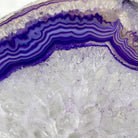 Brazilian Purple Agate Slice on Metal Base, 12.4" Tall Model #5065PU-045 by Brazil Gems - Brazil GemsBrazil GemsBrazilian Purple Agate Slice on Metal Base, 12.4" Tall Model #5065PU-045 by Brazil GemsSlices on Fixed Bases5065PU-045