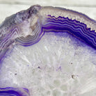 Brazilian Purple Agate Slice on Metal Base, 12.4" Tall Model #5065PU-045 by Brazil Gems - Brazil GemsBrazil GemsBrazilian Purple Agate Slice on Metal Base, 12.4" Tall Model #5065PU-045 by Brazil GemsSlices on Fixed Bases5065PU-045