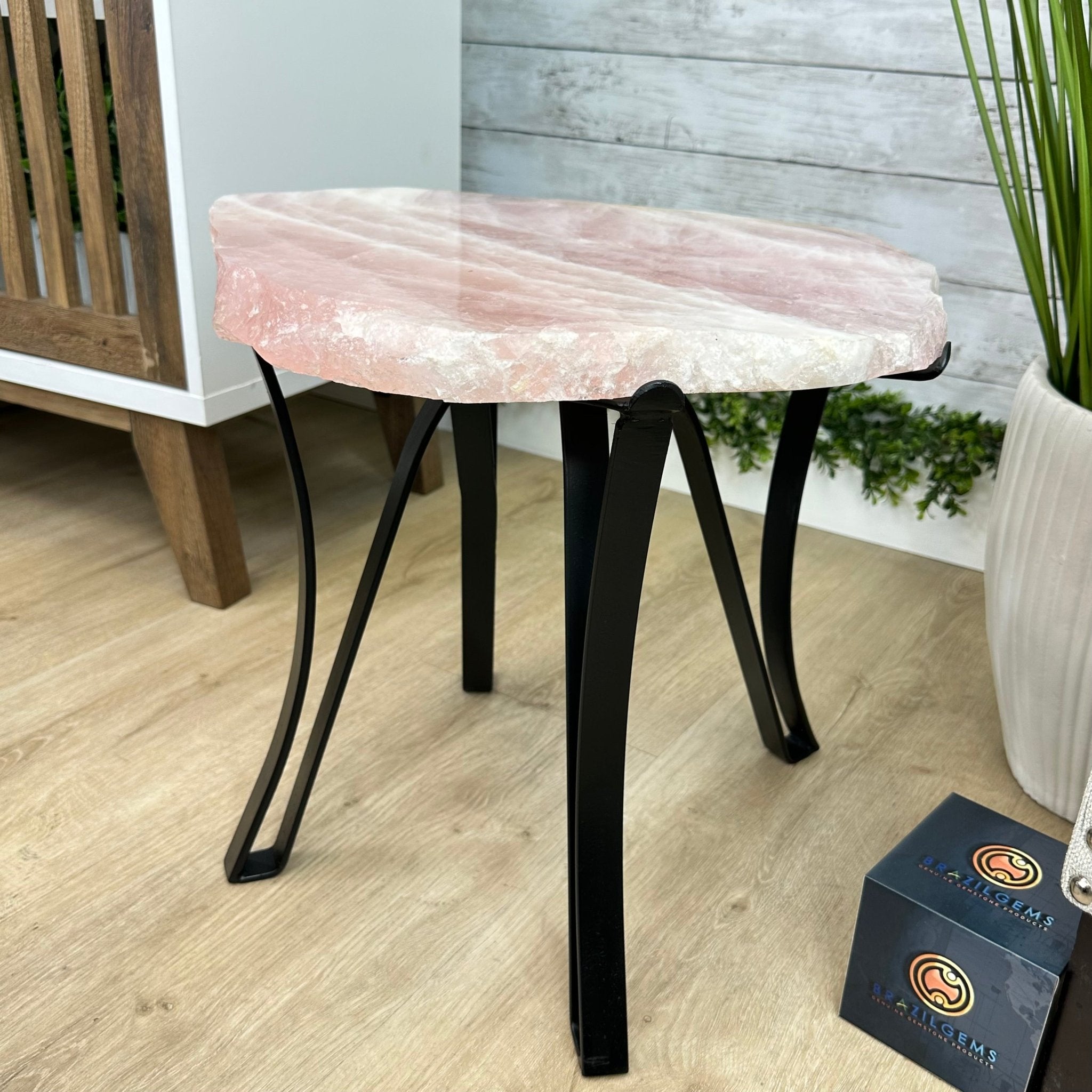 Brazilian Rose Quartz Coffee Table, 17.6" Long, 15.5" Tall #1394RQ-001 - Brazil GemsBrazil GemsBrazilian Rose Quartz Coffee Table, 17.6" Long, 15.5" Tall #1394RQ-001Tables: Coffee1394RQ-001