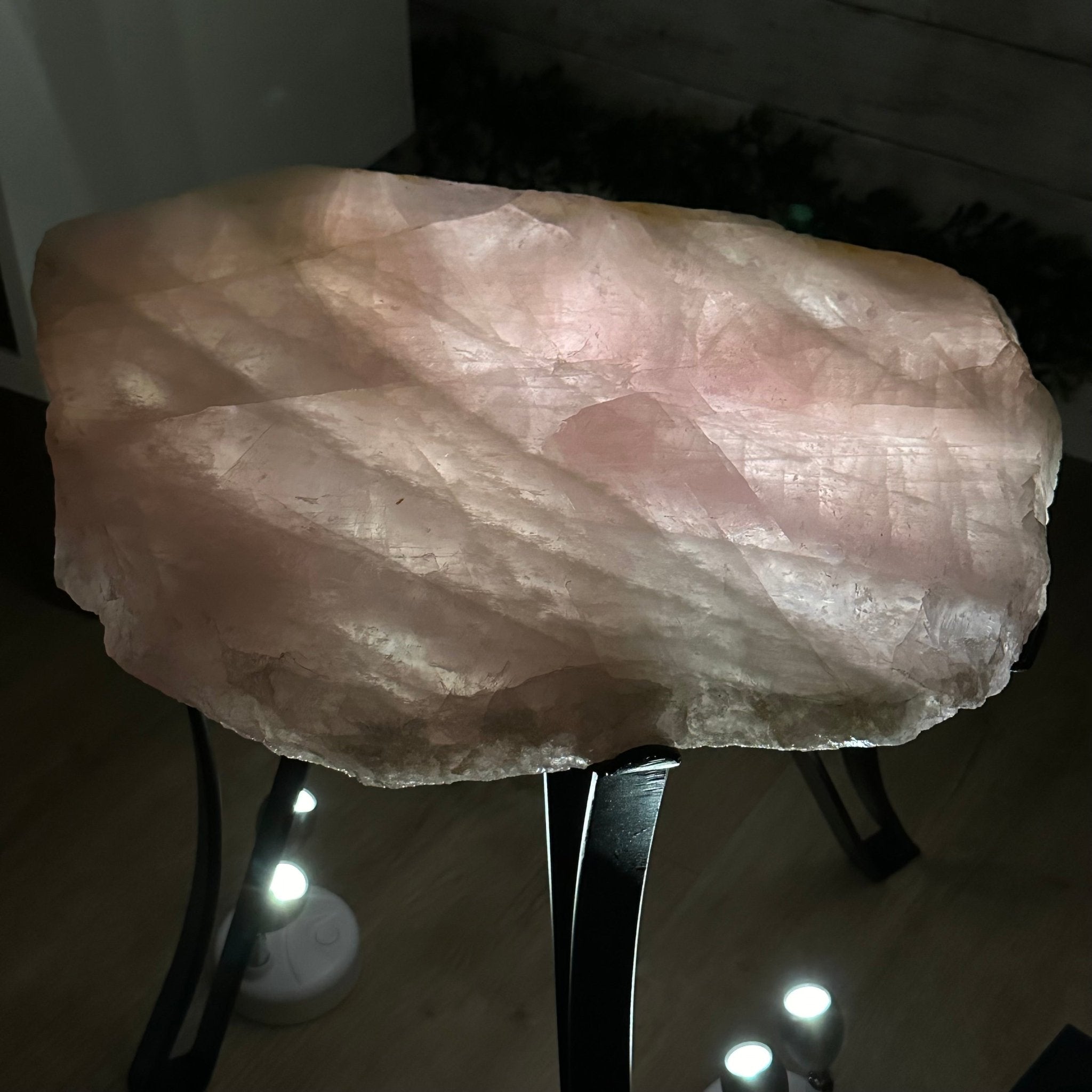 Brazilian Rose Quartz Coffee Table, 17.6" Long, 15.5" Tall #1394RQ-001 - Brazil GemsBrazil GemsBrazilian Rose Quartz Coffee Table, 17.6" Long, 15.5" Tall #1394RQ-001Tables: Coffee1394RQ-001