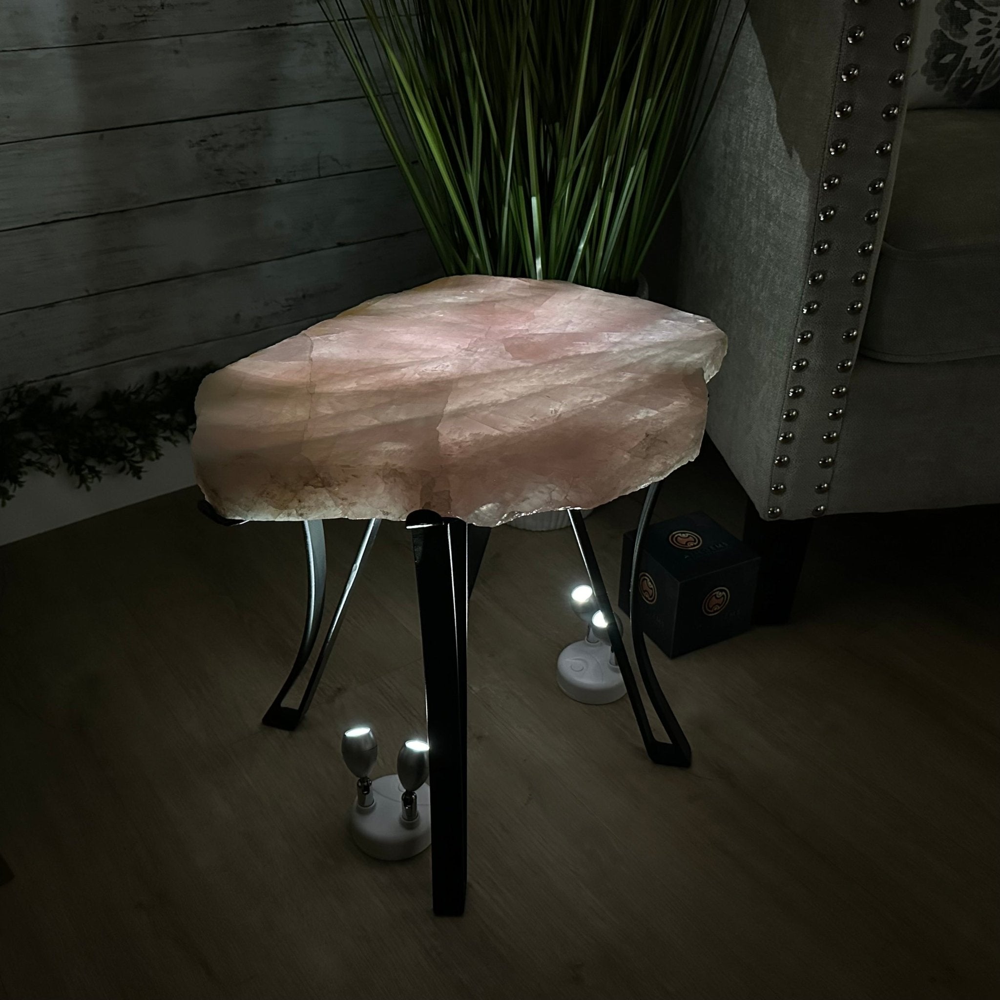 Brazilian Rose Quartz Coffee Table, 17.6" Long, 15.5" Tall #1394RQ-001 - Brazil GemsBrazil GemsBrazilian Rose Quartz Coffee Table, 17.6" Long, 15.5" Tall #1394RQ-001Tables: Coffee1394RQ-001