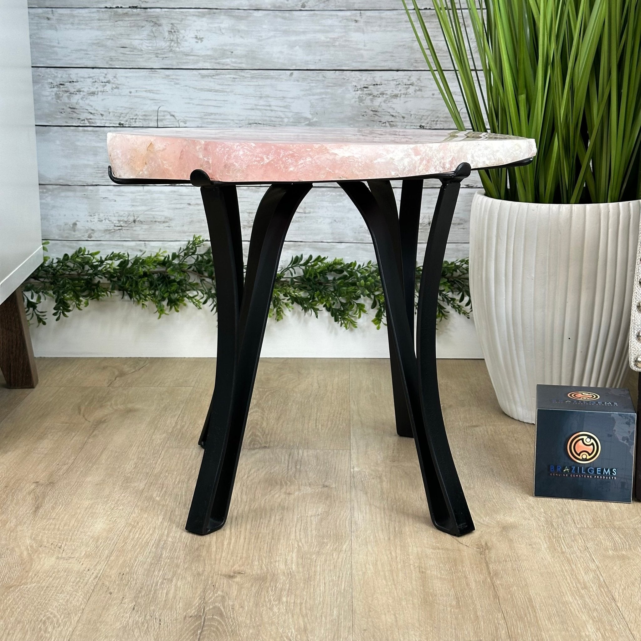 Brazilian Rose Quartz Coffee Table, 17.6" Long, 15.5" Tall #1394RQ-001 - Brazil GemsBrazil GemsBrazilian Rose Quartz Coffee Table, 17.6" Long, 15.5" Tall #1394RQ-001Tables: Coffee1394RQ-001