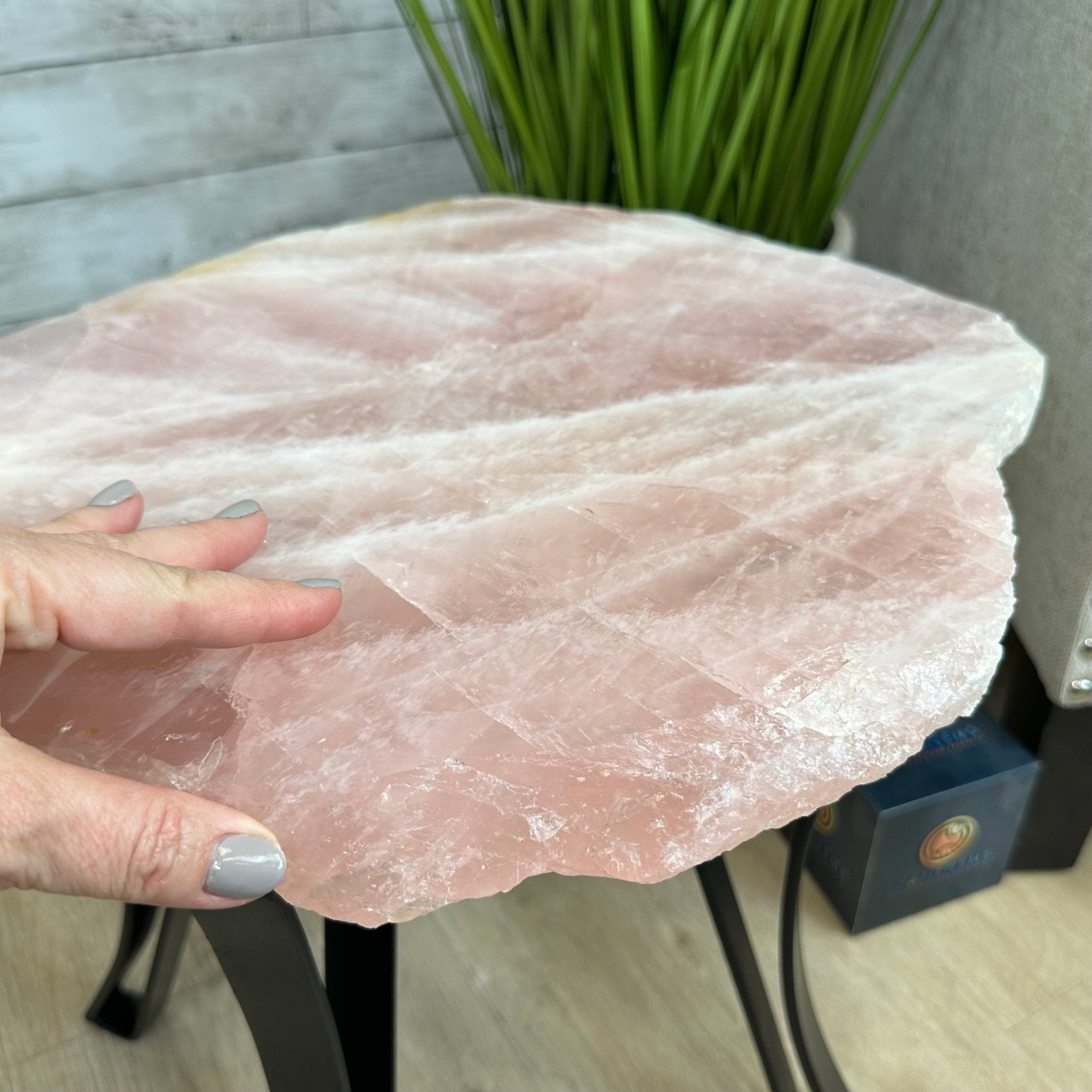 Brazilian Rose Quartz Coffee Table, 17.6" Long, 15.5" Tall #1394RQ-001 - Brazil GemsBrazil GemsBrazilian Rose Quartz Coffee Table, 17.6" Long, 15.5" Tall #1394RQ-001Tables: Coffee1394RQ-001