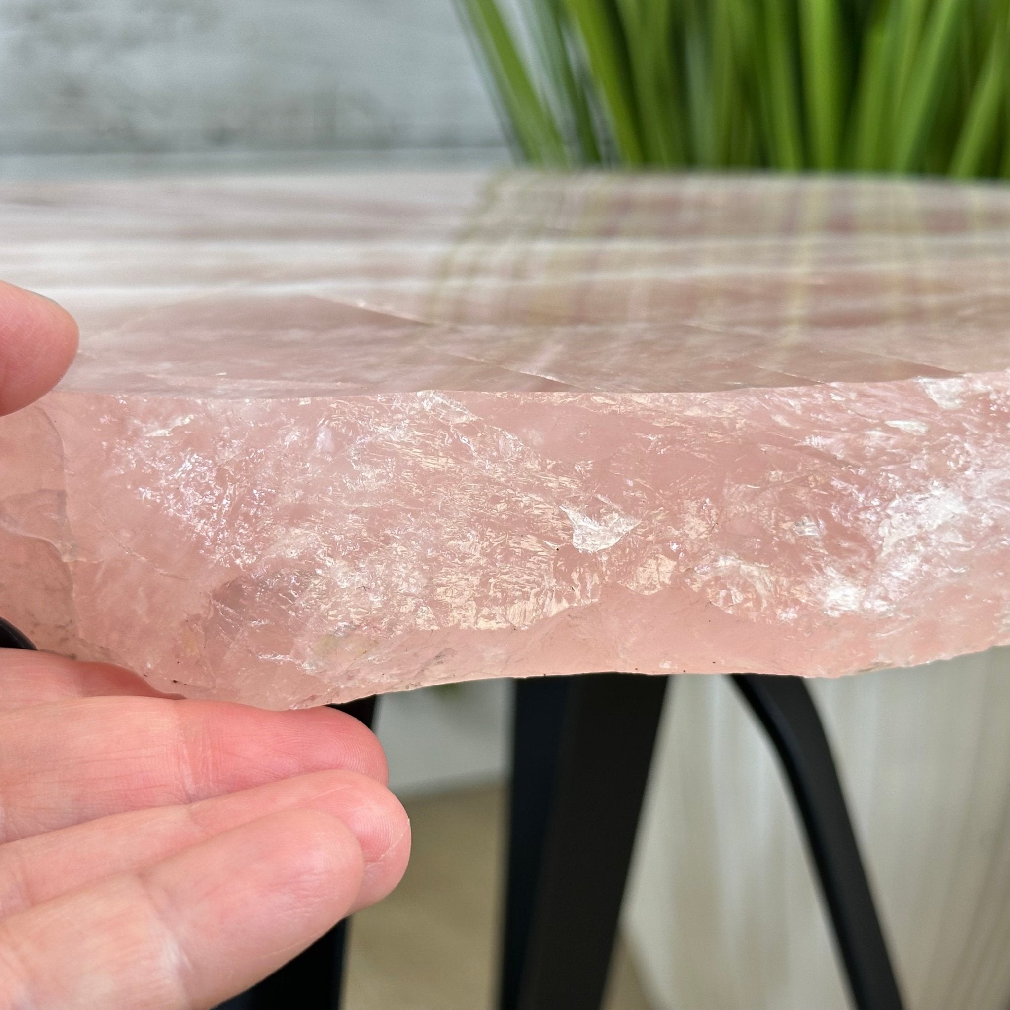 Brazilian Rose Quartz Coffee Table, 17.6" Long, 15.5" Tall #1394RQ-001 - Brazil GemsBrazil GemsBrazilian Rose Quartz Coffee Table, 17.6" Long, 15.5" Tall #1394RQ-001Tables: Coffee1394RQ-001