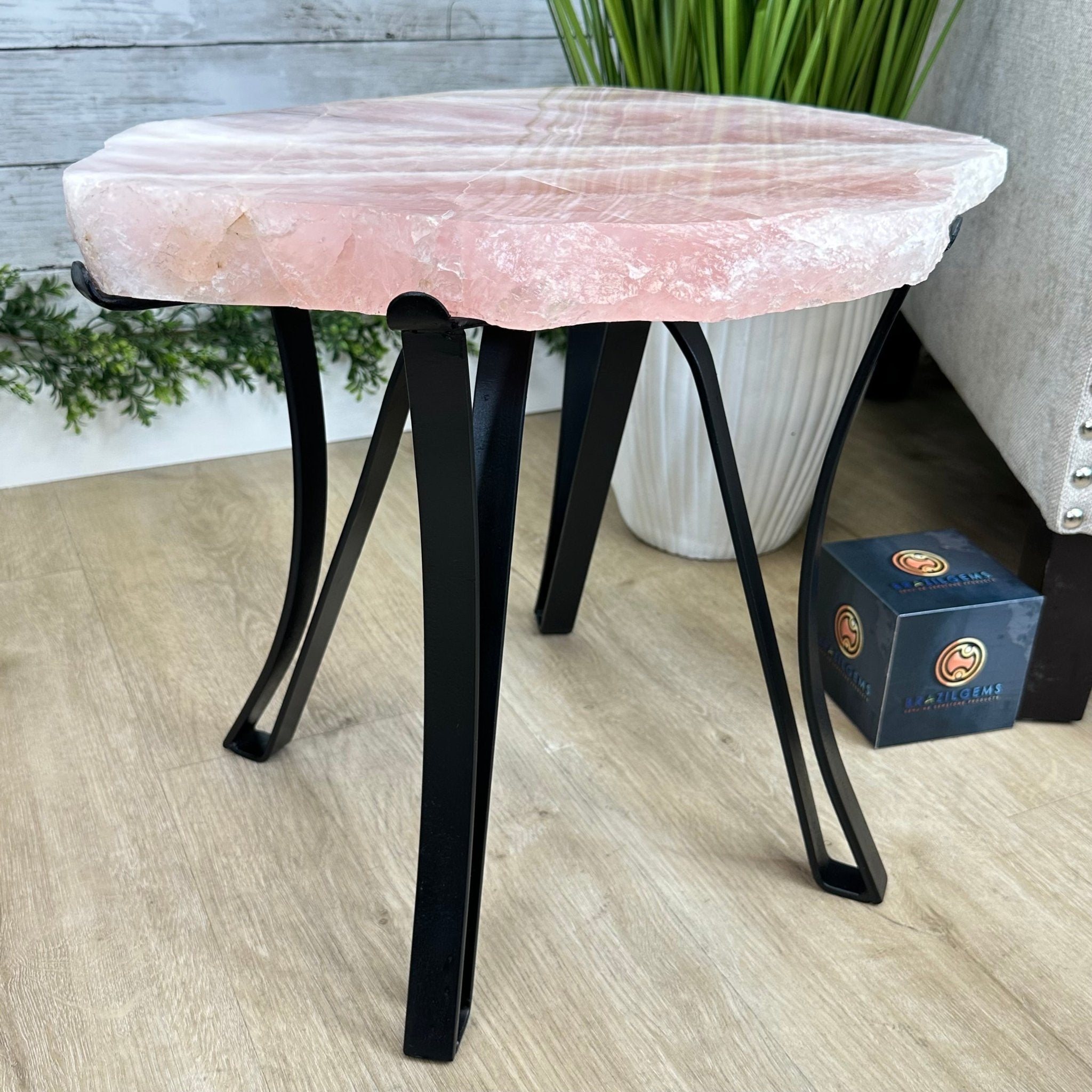 Brazilian Rose Quartz Coffee Table, 17.6" Long, 15.5" Tall #1394RQ-001 - Brazil GemsBrazil GemsBrazilian Rose Quartz Coffee Table, 17.6" Long, 15.5" Tall #1394RQ-001Tables: Coffee1394RQ-001
