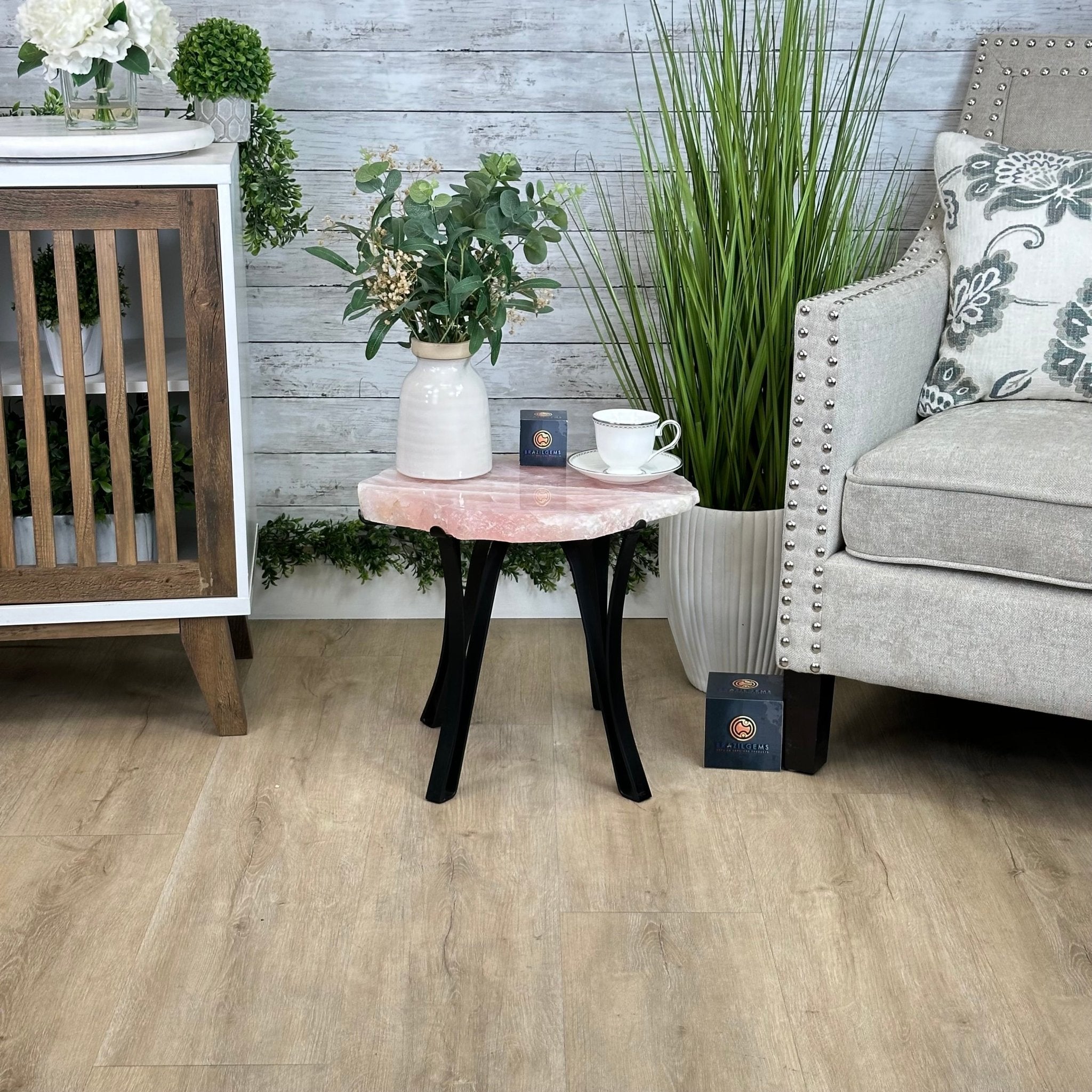 Brazilian Rose Quartz Coffee Table, 17.6" Long, 15.5" Tall #1394RQ-001 - Brazil GemsBrazil GemsBrazilian Rose Quartz Coffee Table, 17.6" Long, 15.5" Tall #1394RQ-001Tables: Coffee1394RQ-001