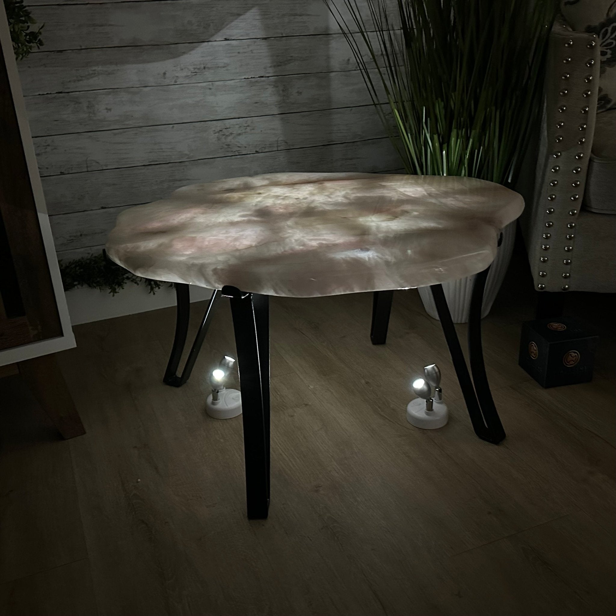 Brazilian Rose Quartz Coffee Table, 28.7" Long, 24.9" Tall #1394RQ-002 - Brazil GemsBrazil GemsBrazilian Rose Quartz Coffee Table, 28.7" Long, 24.9" Tall #1394RQ-002Tables: Coffee1394RQ-002