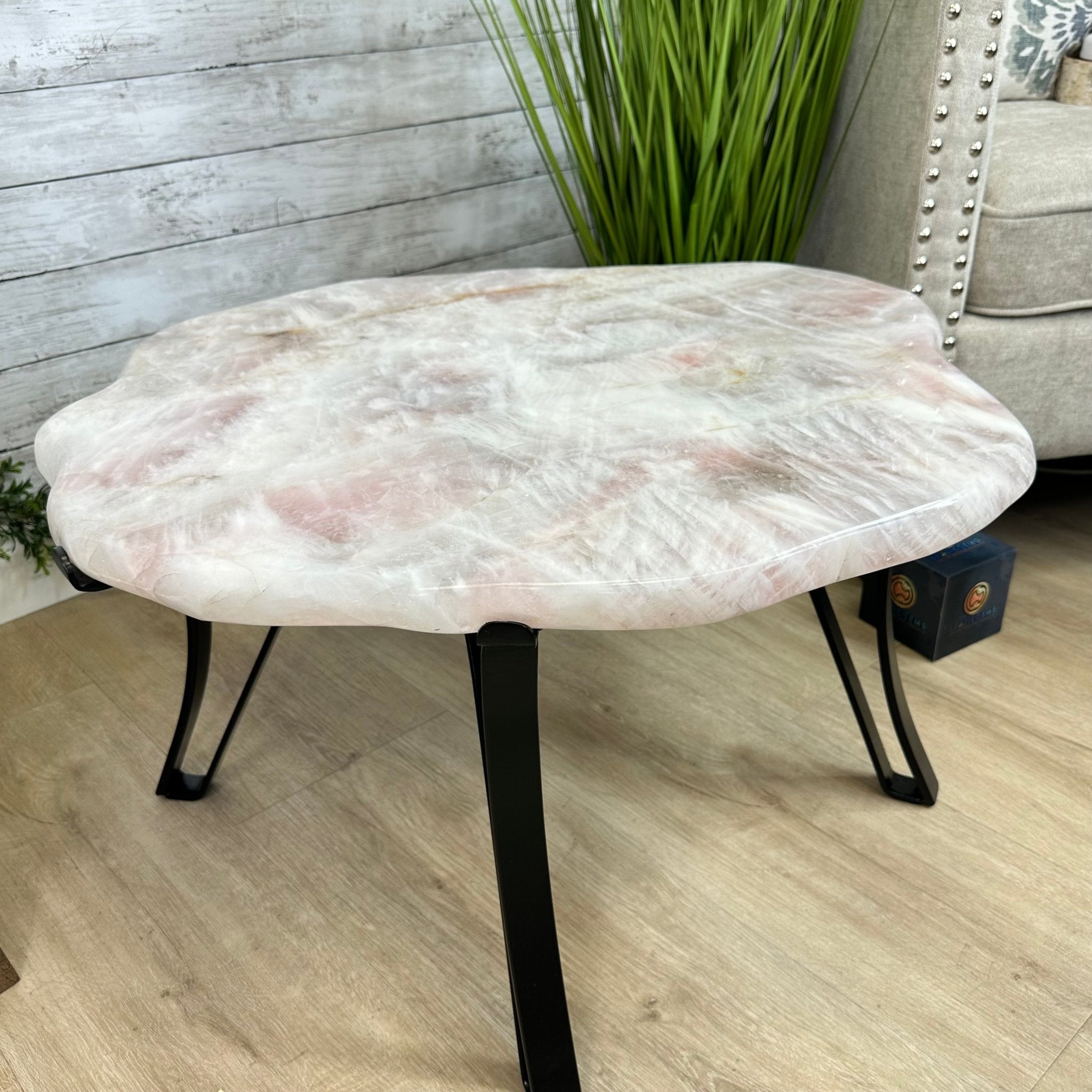 Brazilian Rose Quartz Coffee Table, 28.7" Long, 24.9" Tall #1394RQ-002 - Brazil GemsBrazil GemsBrazilian Rose Quartz Coffee Table, 28.7" Long, 24.9" Tall #1394RQ-002Tables: Coffee1394RQ-002