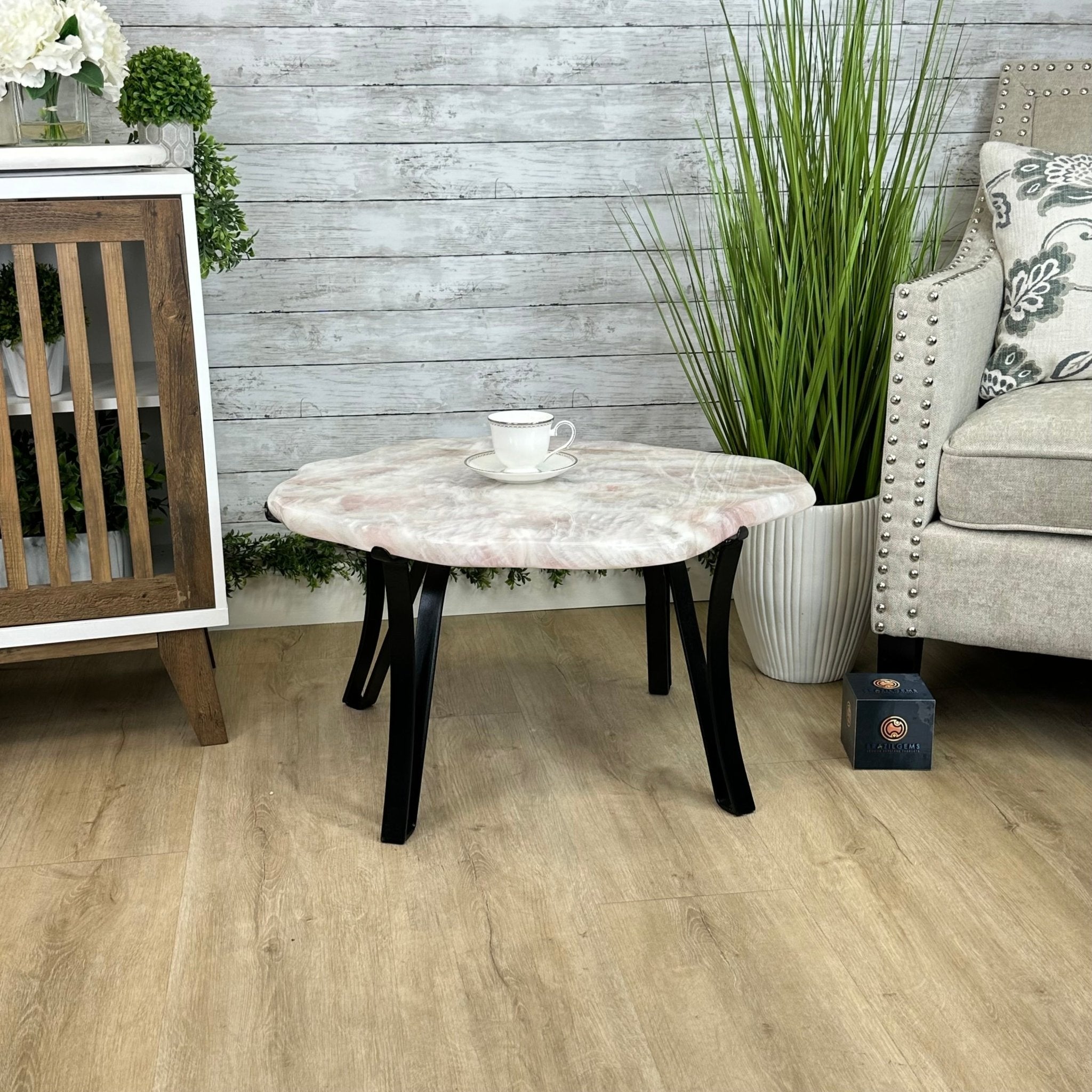 Brazilian Rose Quartz Coffee Table, 28.7" Long, 24.9" Tall #1394RQ-002 - Brazil GemsBrazil GemsBrazilian Rose Quartz Coffee Table, 28.7" Long, 24.9" Tall #1394RQ-002Tables: Coffee1394RQ-002