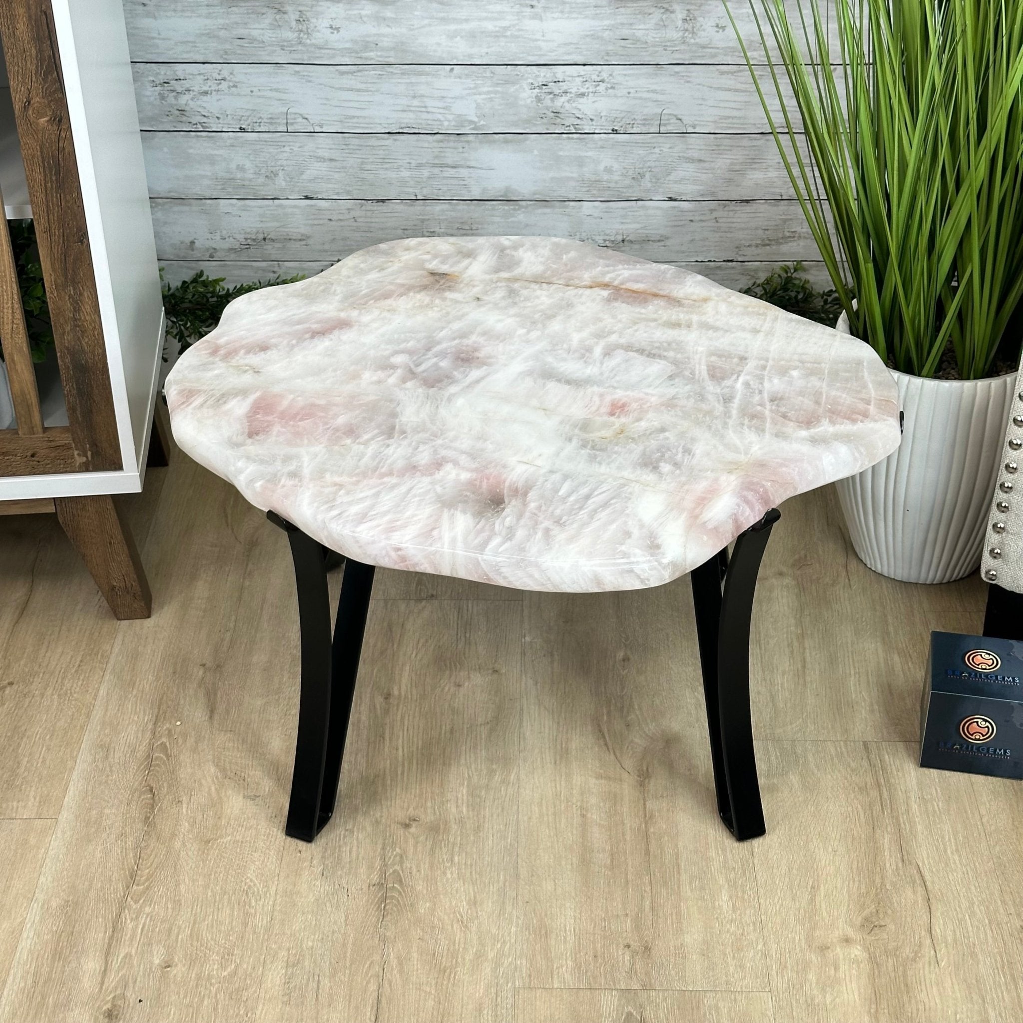 Brazilian Rose Quartz Coffee Table, 28.7" Long, 24.9" Tall #1394RQ-002 - Brazil GemsBrazil GemsBrazilian Rose Quartz Coffee Table, 28.7" Long, 24.9" Tall #1394RQ-002Tables: Coffee1394RQ-002