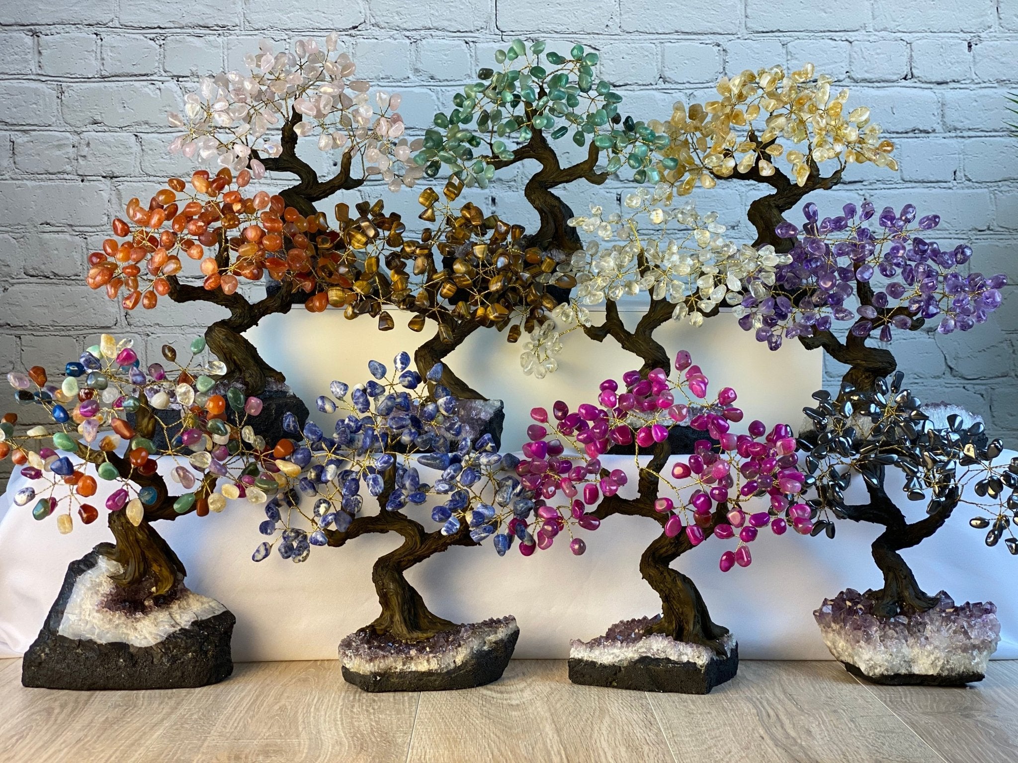 Carnelian 9" Tall Handmade Gemstone Tree on a Crystal base, 120 Gems #5403CARN - Brazil GemsBrazil GemsCarnelian 9" Tall Handmade Gemstone Tree on a Crystal base, 120 Gems #5403CARNGemstone Trees5403CARN