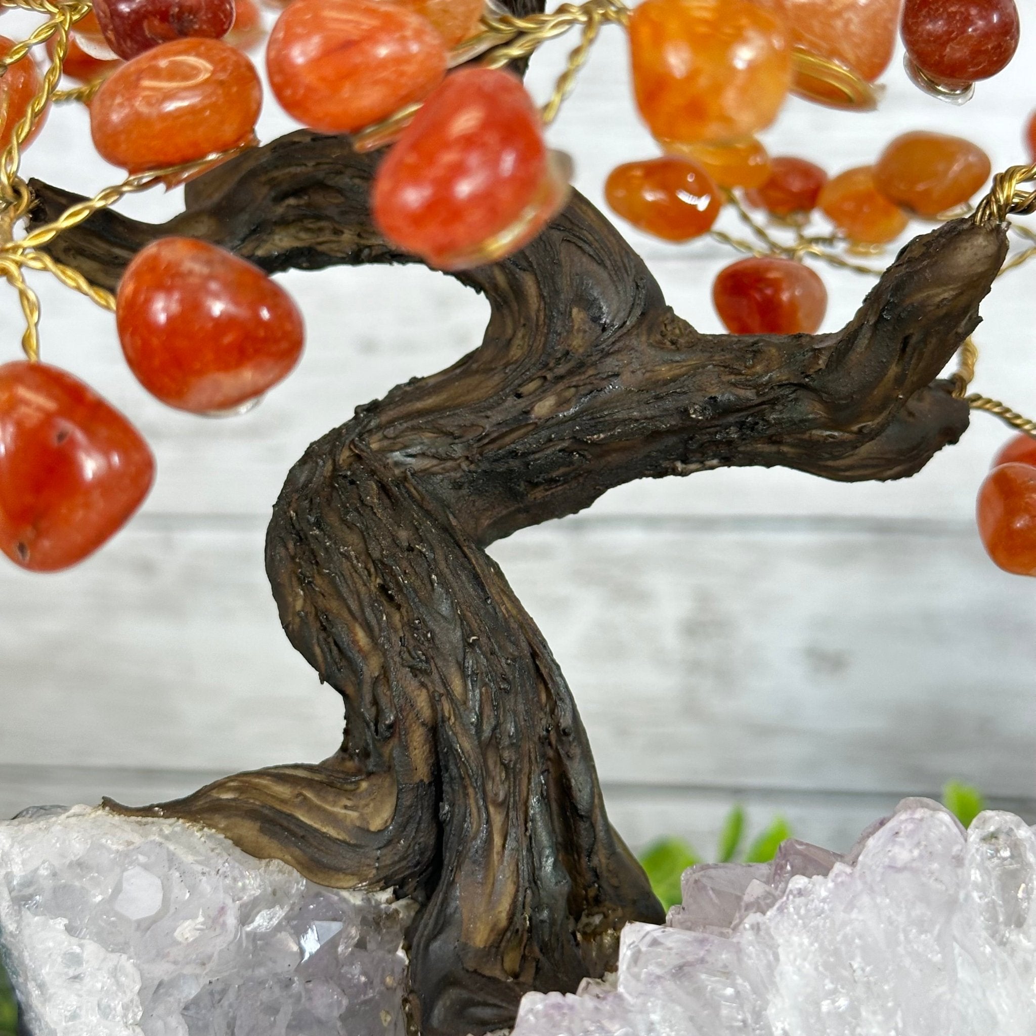 Carnelian 9" Tall Handmade Gemstone Tree on a Crystal base, 120 Gems #5403CARN - Brazil GemsBrazil GemsCarnelian 9" Tall Handmade Gemstone Tree on a Crystal base, 120 Gems #5403CARNGemstone Trees5403CARN