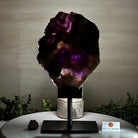 Chevron Amethyst Crystal Slice on a Stand, 4.3 lbs & 12.7" Tall #5621AC - 008 - Brazil GemsBrazil GemsChevron Amethyst Crystal Slice on a Stand, 4.3 lbs & 12.7" Tall #5621AC - 008Slices on Fixed Bases5621AC - 008