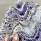 Chevron Amethyst Crystal Slice on a Stand, 4.3 lbs & 12.7" Tall #5621AC - 008 - Brazil GemsBrazil GemsChevron Amethyst Crystal Slice on a Stand, 4.3 lbs & 12.7" Tall #5621AC - 008Slices on Fixed Bases5621AC - 008