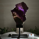 Chevron Amethyst Crystal Slice on a Stand, 4.3 lbs & 13.1" Tall #5621AC - 010 - Brazil GemsBrazil GemsChevron Amethyst Crystal Slice on a Stand, 4.3 lbs & 13.1" Tall #5621AC - 010Slices on Fixed Bases5621AC - 010