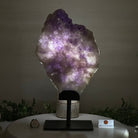 Chevron Amethyst Crystal Slice on a Stand, 5.3 lbs & 14.4" Tall #5621AC - 018 - Brazil GemsBrazil GemsChevron Amethyst Crystal Slice on a Stand, 5.3 lbs & 14.4" Tall #5621AC - 018Slices on Fixed Bases5621AC - 018