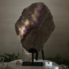 Chevron Amethyst Crystal Slice on a Stand, 9.8 lbs & 17.7" Tall #5621AC - 020 - Brazil GemsBrazil GemsChevron Amethyst Crystal Slice on a Stand, 9.8 lbs & 17.7" Tall #5621AC - 020Slices on Fixed Bases5621AC - 020