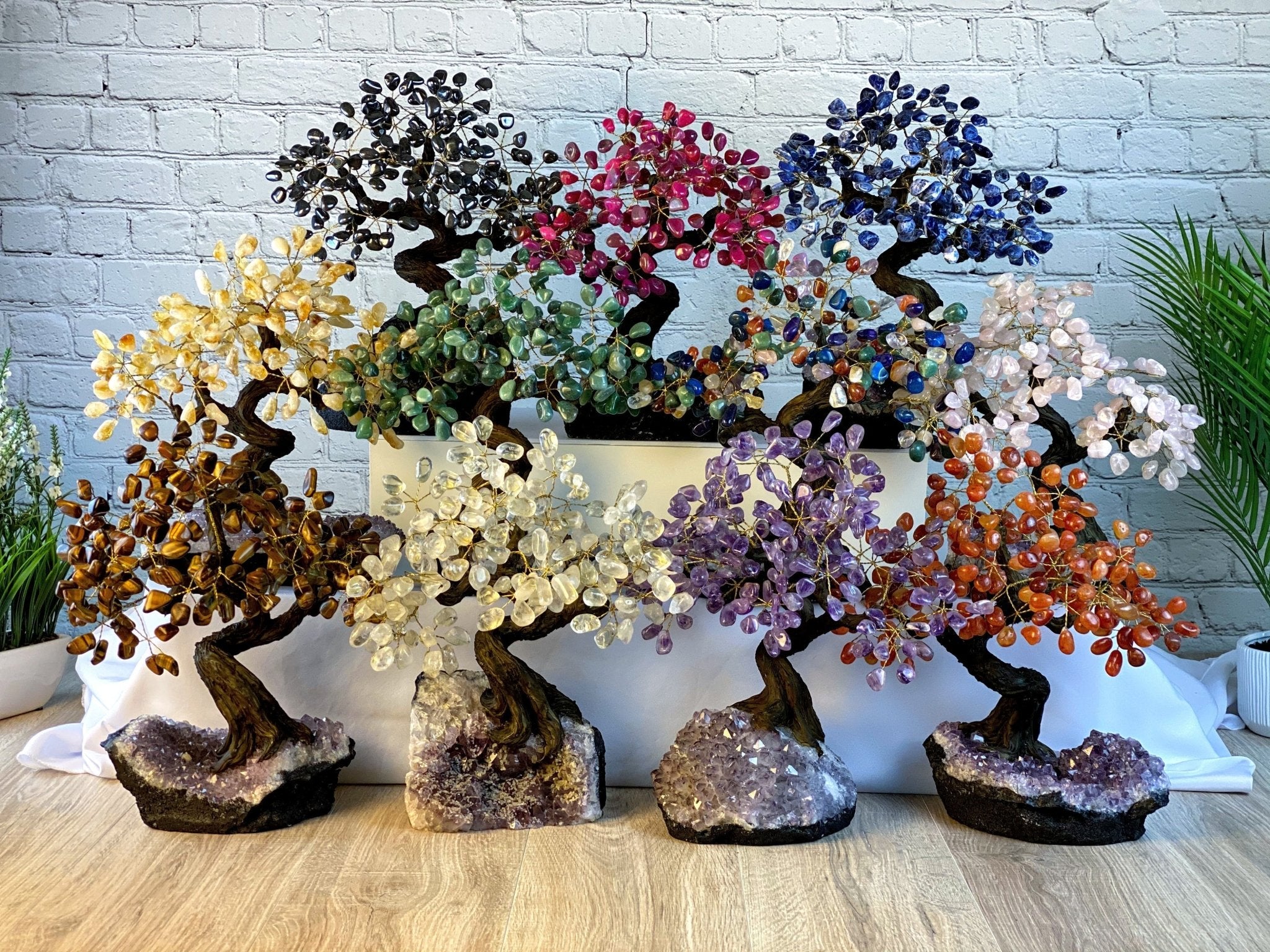 Citrine 14" Tall Handmade Gemstone Tree on a Crystal base, 180 Gems #5404CITR - Brazil GemsBrazil GemsCitrine 14" Tall Handmade Gemstone Tree on a Crystal base, 180 Gems #5404CITRGemstone Trees5404CITR