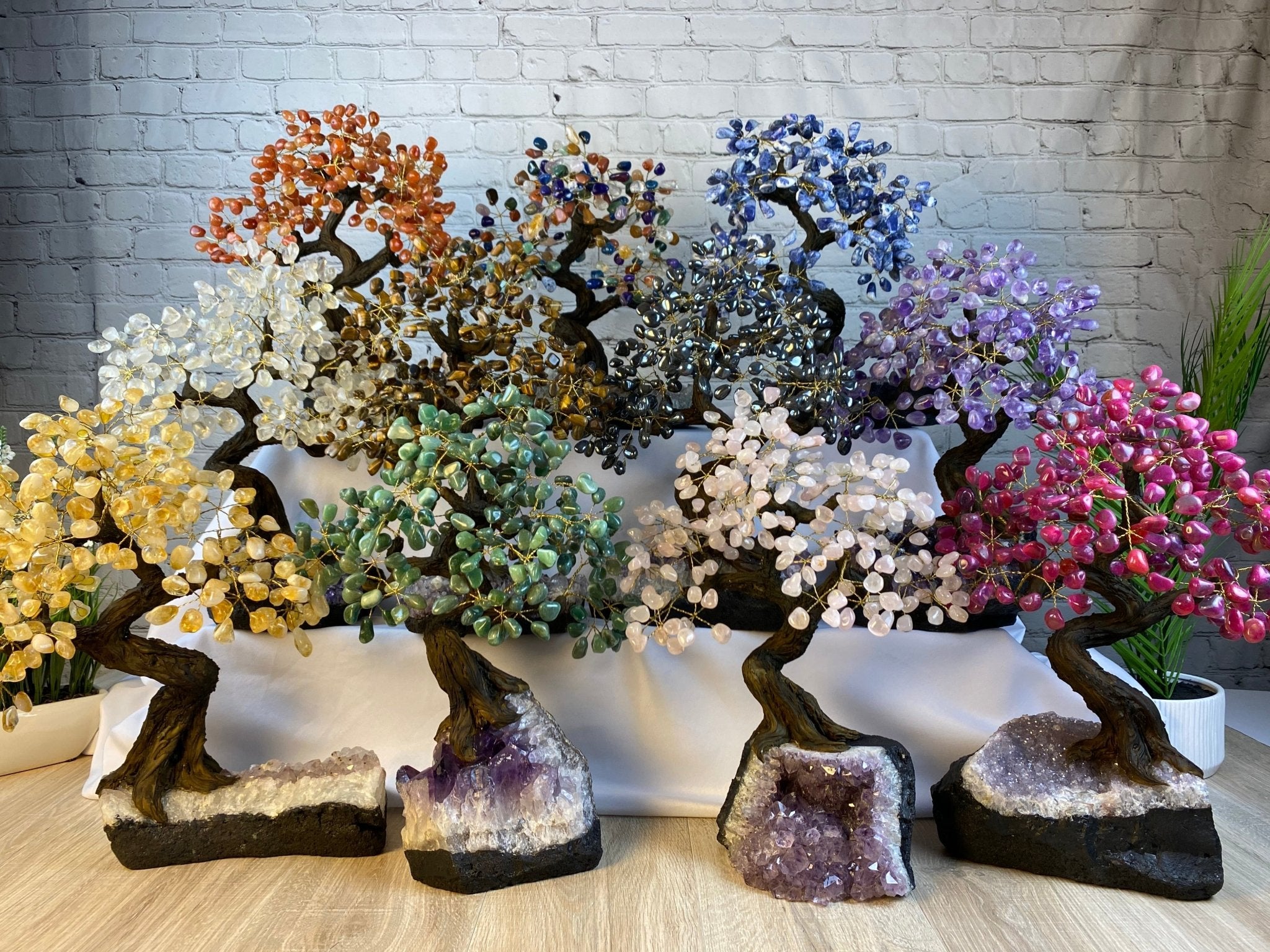 Citrine 17" Tall Handmade Gemstone Tree on a Crystal base, 240 Gems #5405CITR - Brazil GemsBrazil GemsCitrine 17" Tall Handmade Gemstone Tree on a Crystal base, 240 Gems #5405CITRGemstone Trees5405CITR