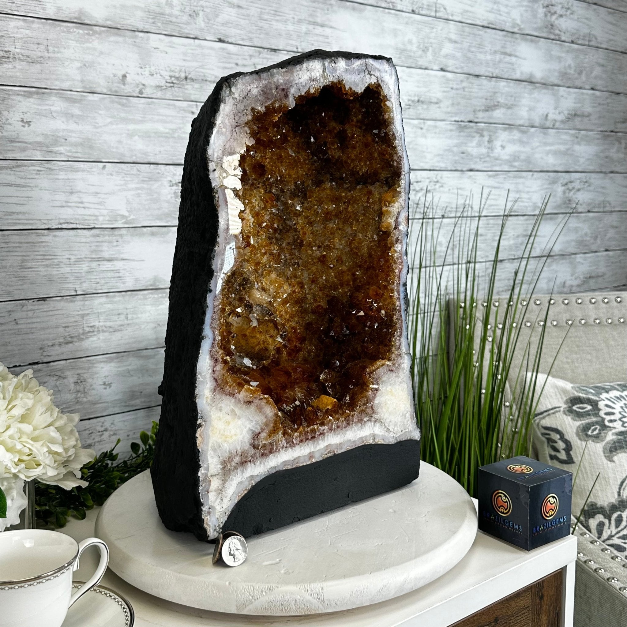 Citrine Cathedral, 53.5 lbs & 17.3" Tall #5603-0337 - Brazil GemsBrazil GemsCitrine Cathedral, 53.5 lbs & 17.3" Tall #5603-0337Cathedrals5603-0337