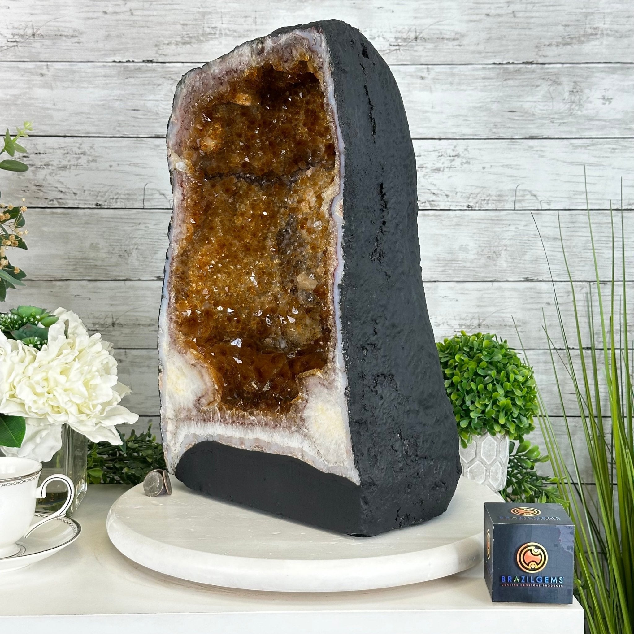 Citrine Cathedral, 53.5 lbs & 17.3" Tall #5603-0337 - Brazil GemsBrazil GemsCitrine Cathedral, 53.5 lbs & 17.3" Tall #5603-0337Cathedrals5603-0337