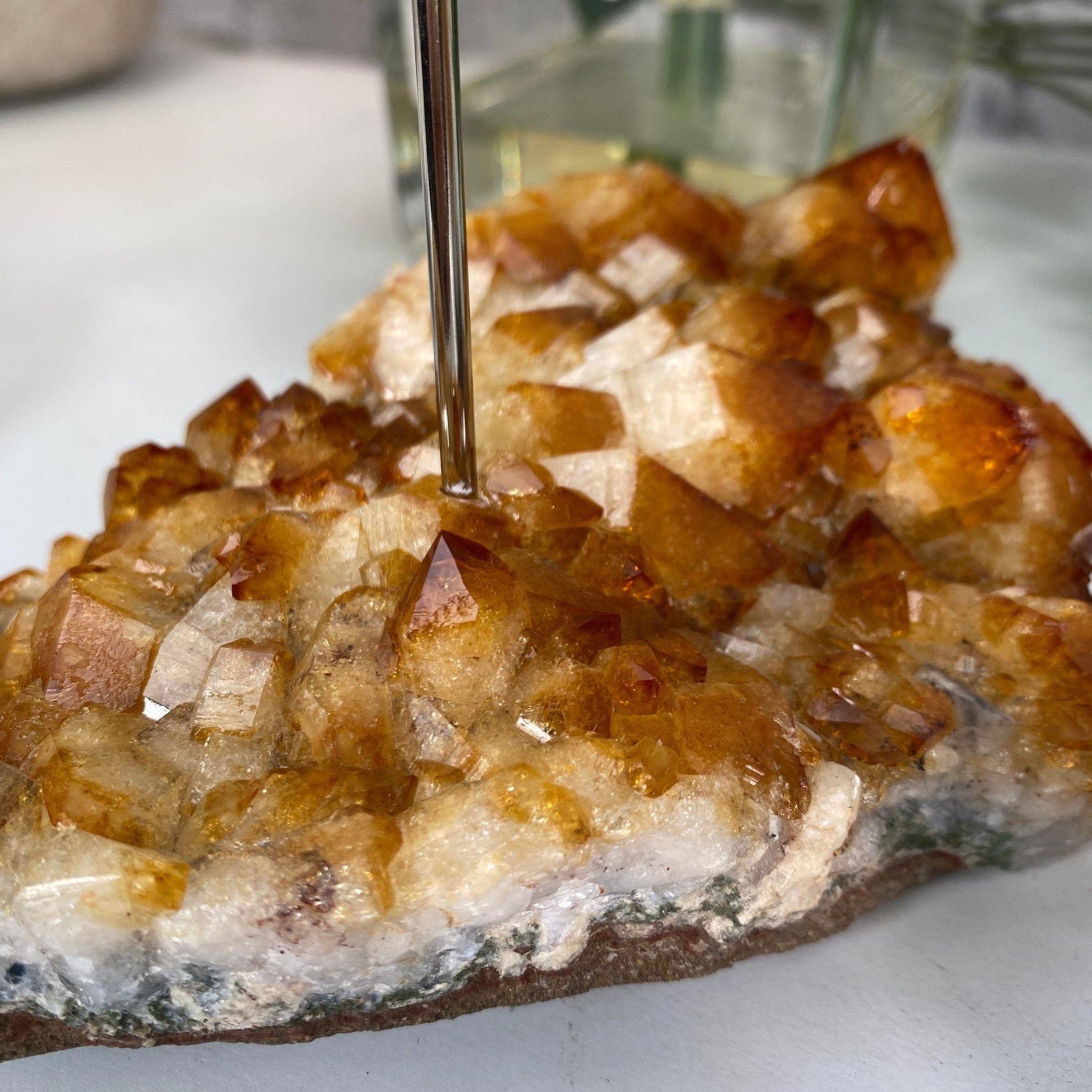 Citrine Cluster Votive Candleholder, ~7.5" tall Model #5557CITR by Brazil Gems - Brazil GemsBrazil GemsCitrine Cluster Votive Candleholder, ~7.5" tall Model #5557CITR by Brazil GemsCandleholders5557CITR