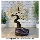Clear Quartz 17" Tall Handmade Gemstone Tree on a Crystal base, 240 Gems #5405CLRQ - Brazil GemsBrazil GemsClear Quartz 17" Tall Handmade Gemstone Tree on a Crystal base, 240 Gems #5405CLRQGemstone Trees5405CLRQ