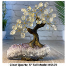 Clear Quartz 5" Tall Handmade Gemstone Tree on a Crystal base, 35 Gems #5401CLRQ - Brazil GemsBrazil GemsClear Quartz 5" Tall Handmade Gemstone Tree on a Crystal base, 35 Gems #5401CLRQGemstone Trees5401CLRQ