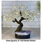 Clear Quartz 9" Tall Handmade Gemstone Tree on a Crystal base, 120 Gems #5403CLRQ - Brazil GemsBrazil GemsClear Quartz 9" Tall Handmade Gemstone Tree on a Crystal base, 120 Gems #5403CLRQGemstone Trees5403CLRQ