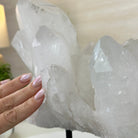 Clear Quartz Crystal Point on a Metal Stand, 13.6 lbs & 11.6" Tall #3122CQ - 037 - Brazil GemsBrazil GemsClear Quartz Crystal Point on a Metal Stand, 13.6 lbs & 11.6" Tall #3122CQ - 037Crystal Points3122CQ - 037
