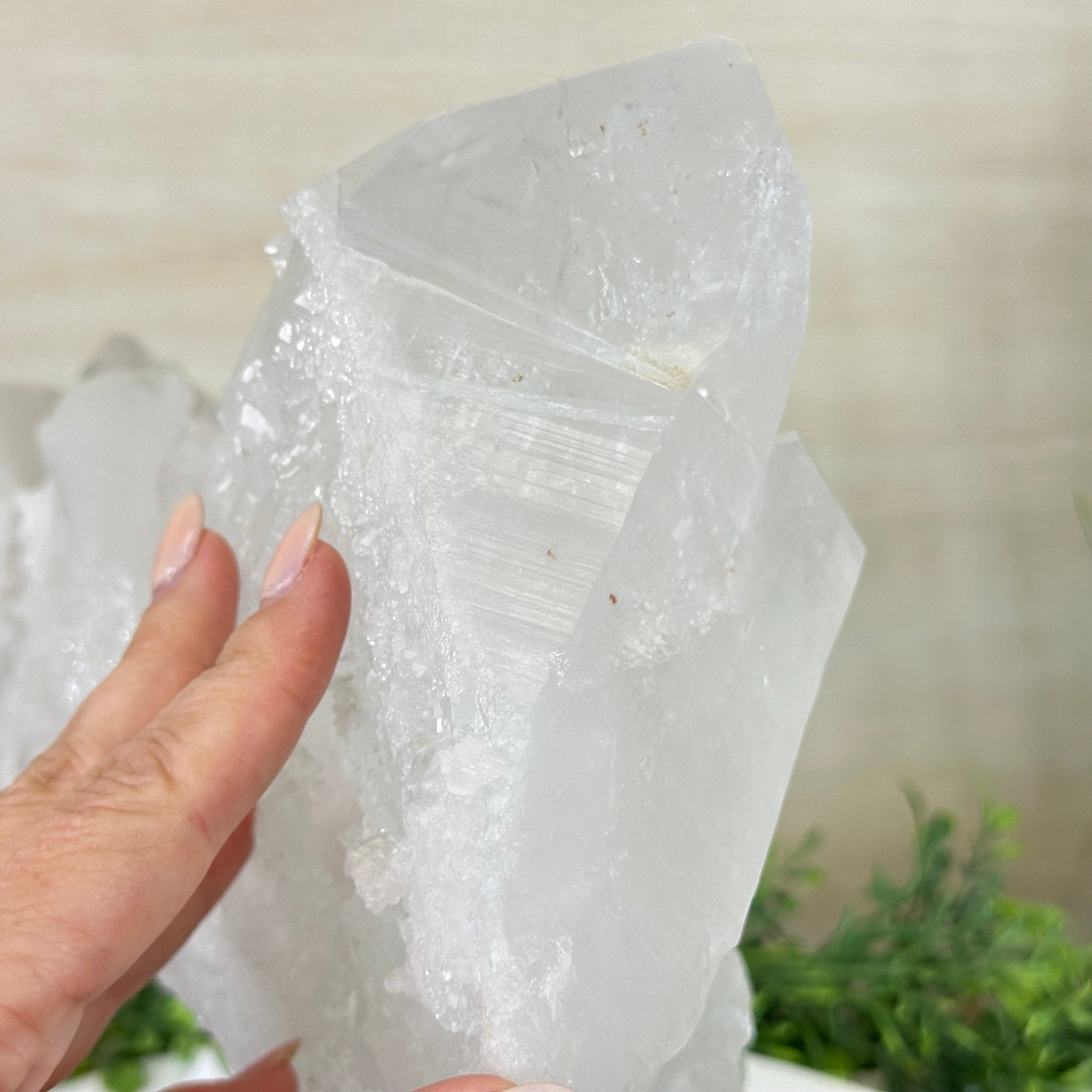 Clear Quartz Crystal Point on a Metal Stand, 13.6 lbs & 11.6" Tall #3122CQ - 037 - Brazil GemsBrazil GemsClear Quartz Crystal Point on a Metal Stand, 13.6 lbs & 11.6" Tall #3122CQ - 037Crystal Points3122CQ - 037