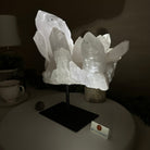 Clear Quartz Crystal Point on a Metal Stand, 13.6 lbs & 11.6" Tall #3122CQ - 037 - Brazil GemsBrazil GemsClear Quartz Crystal Point on a Metal Stand, 13.6 lbs & 11.6" Tall #3122CQ - 037Crystal Points3122CQ - 037