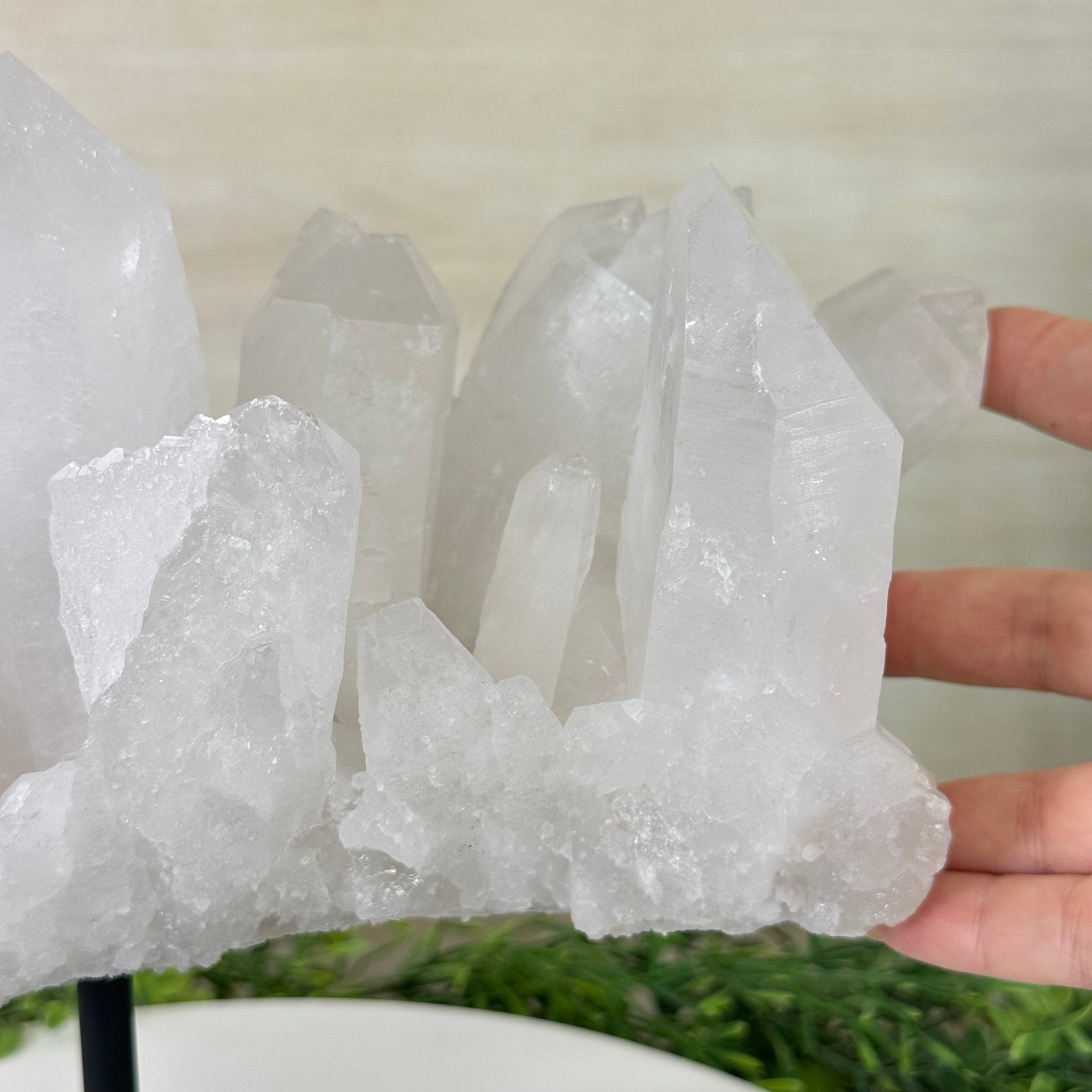 Clear Quartz Crystal Point on a Metal Stand, 13.6 lbs & 11.6" Tall #3122CQ - 037 - Brazil GemsBrazil GemsClear Quartz Crystal Point on a Metal Stand, 13.6 lbs & 11.6" Tall #3122CQ - 037Crystal Points3122CQ - 037
