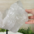 Clear Quartz Crystal Point on a Metal Stand, 13.6 lbs & 11.6" Tall #3122CQ - 037 - Brazil GemsBrazil GemsClear Quartz Crystal Point on a Metal Stand, 13.6 lbs & 11.6" Tall #3122CQ - 037Crystal Points3122CQ - 037